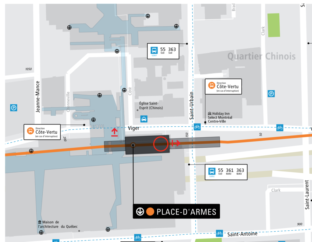 Plan de l'édicule du métro